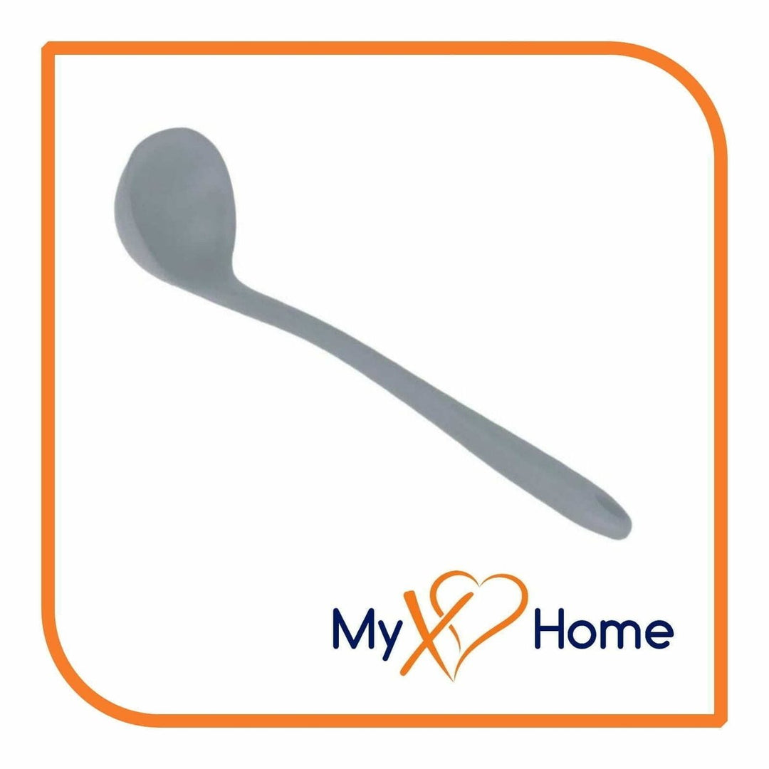 8" Gray Silicone Ladle by MyXOHome (1 2 4 or 6 Ladles) Image 7