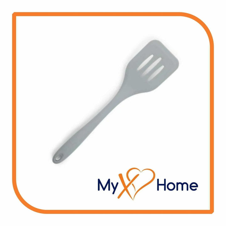 8" Gray Silicone Slotted Turner by MyXOHome (1 2 4 or 6 Slotted Turners) Image 6