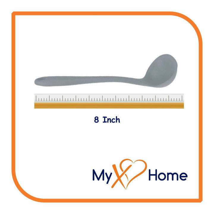 8" Gray Silicone Ladle by MyXOHome (1 2 4 or 6 Ladles) Image 8