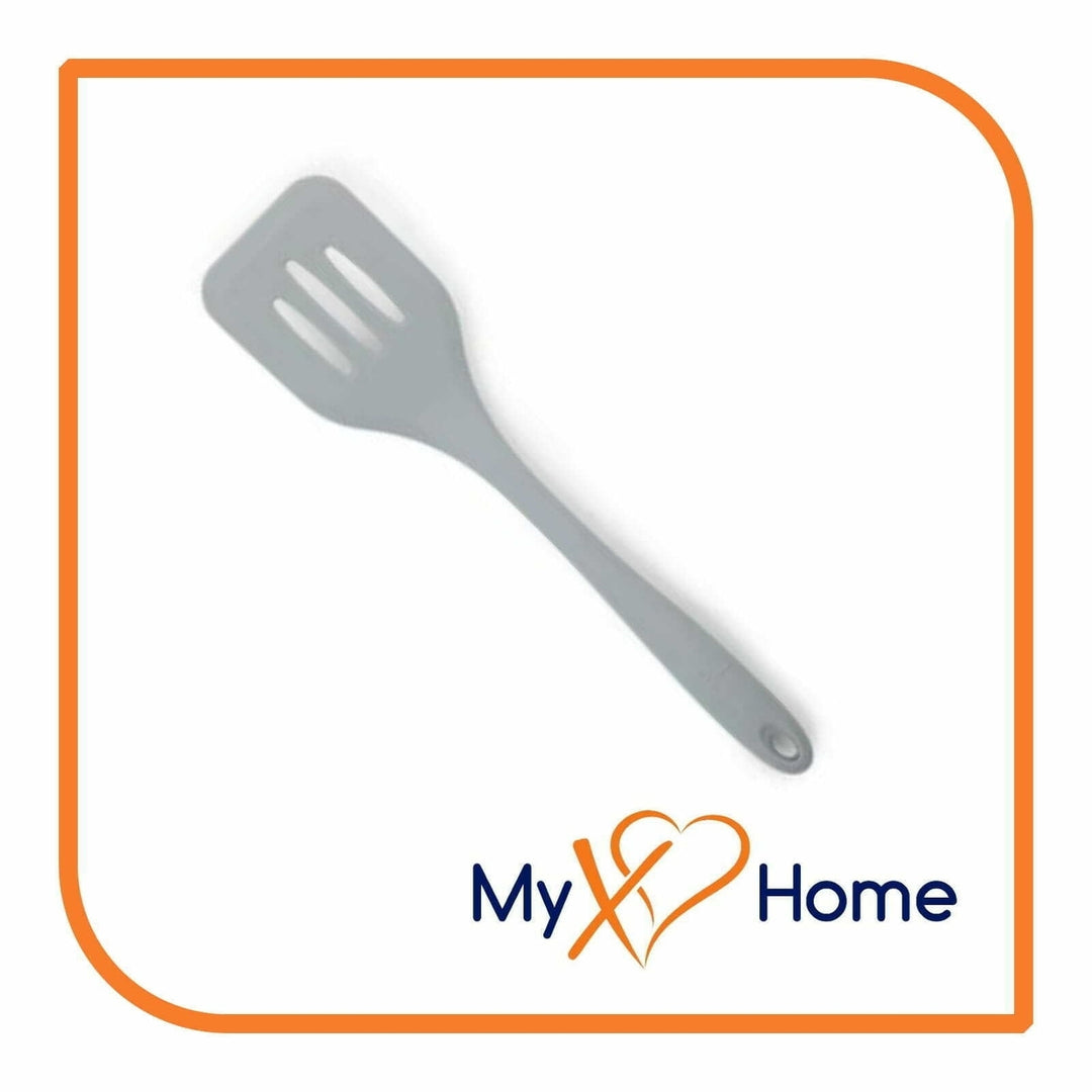 8" Gray Silicone Slotted Turner by MyXOHome (1 2 4 or 6 Slotted Turners) Image 7