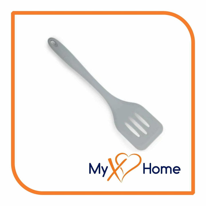 8" Gray Silicone Slotted Turner by MyXOHome (1 2 4 or 6 Slotted Turners) Image 8