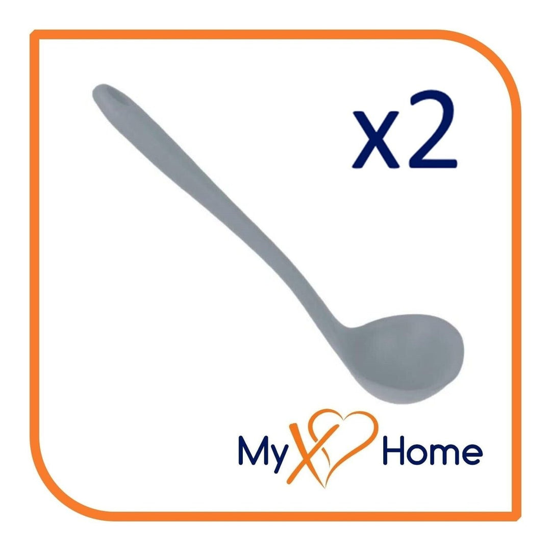 8" Gray Silicone Ladle by MyXOHome (1 2 4 or 6 Ladles) Image 10