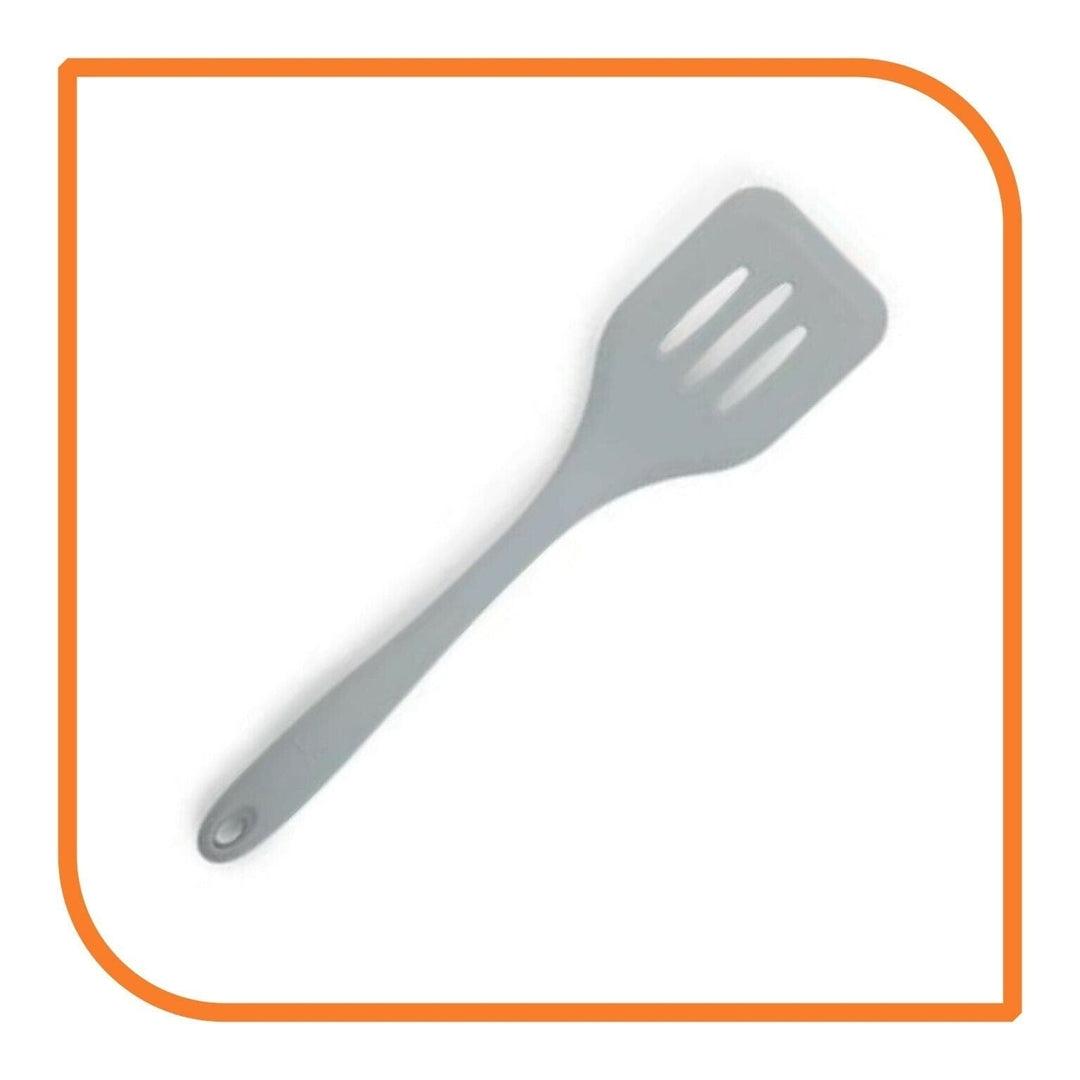 8" Gray Silicone Slotted Turner by MyXOHome (1 2 4 or 6 Slotted Turners) Image 10