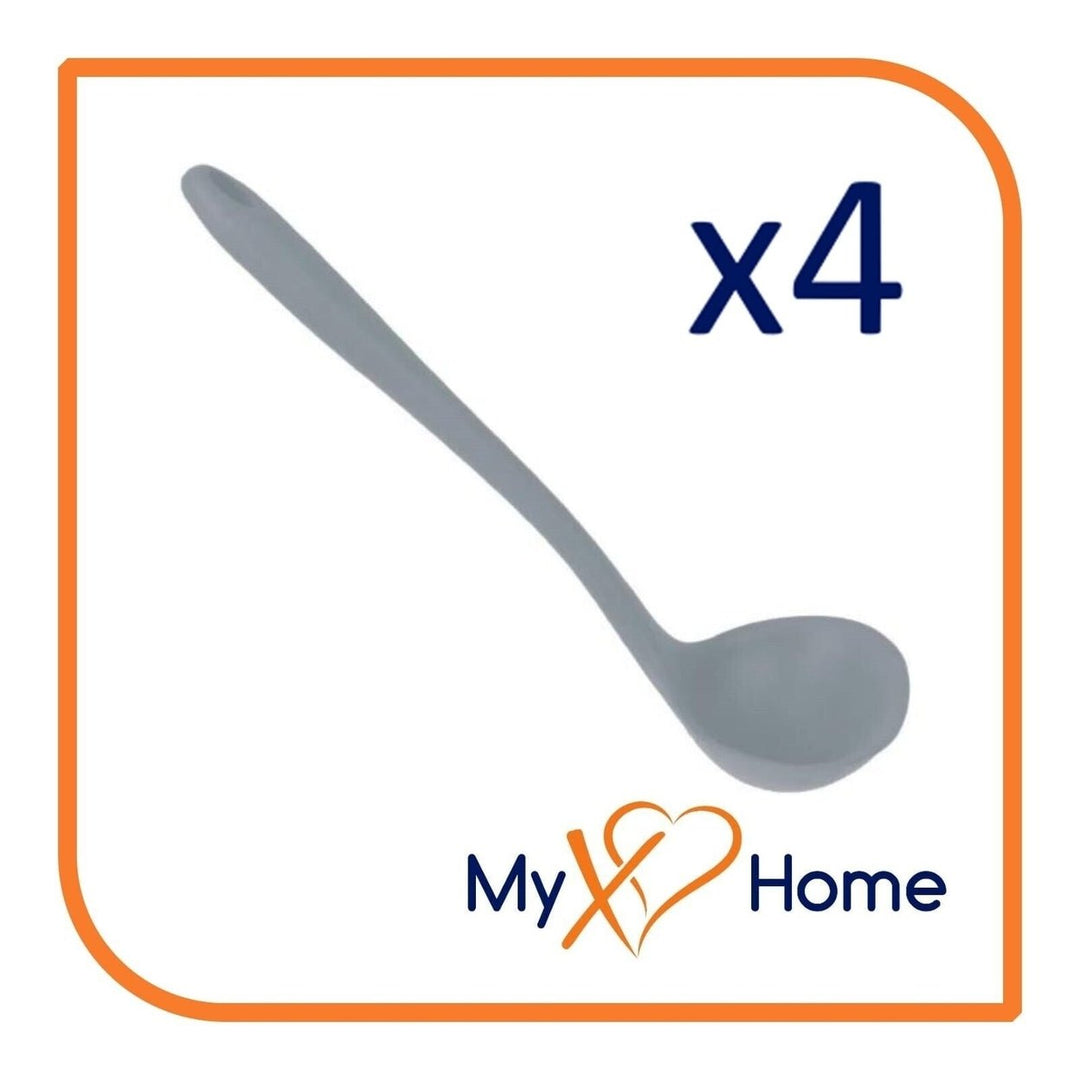 8" Gray Silicone Ladle by MyXOHome (1 2 4 or 6 Ladles) Image 12