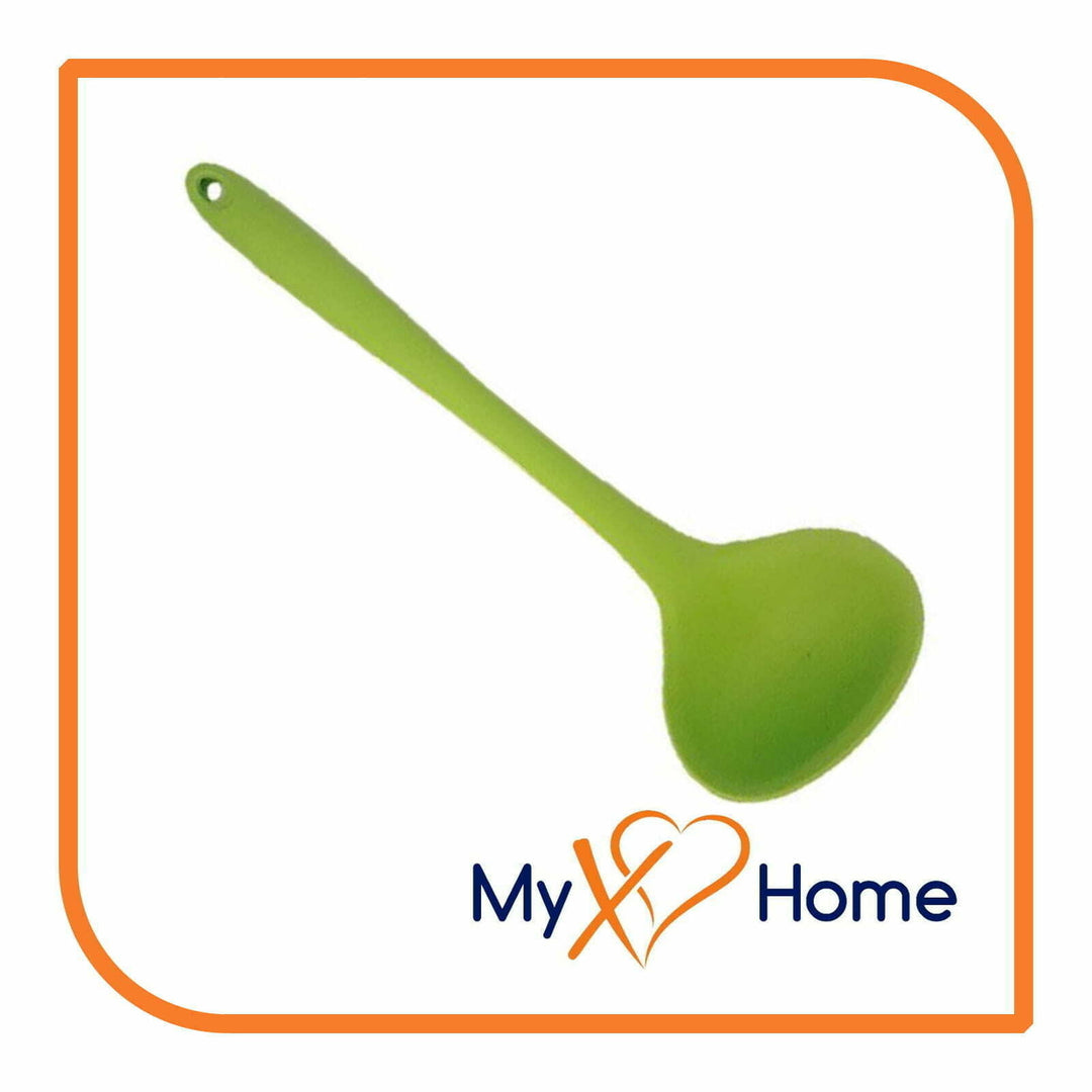 8" Green Silicone Ladle by MyXOHome (1 2 4 or 6 Ladles) Image 1