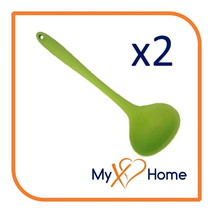 8" Green Silicone Ladle by MyXOHome (1 2 4 or 6 Ladles) Image 3