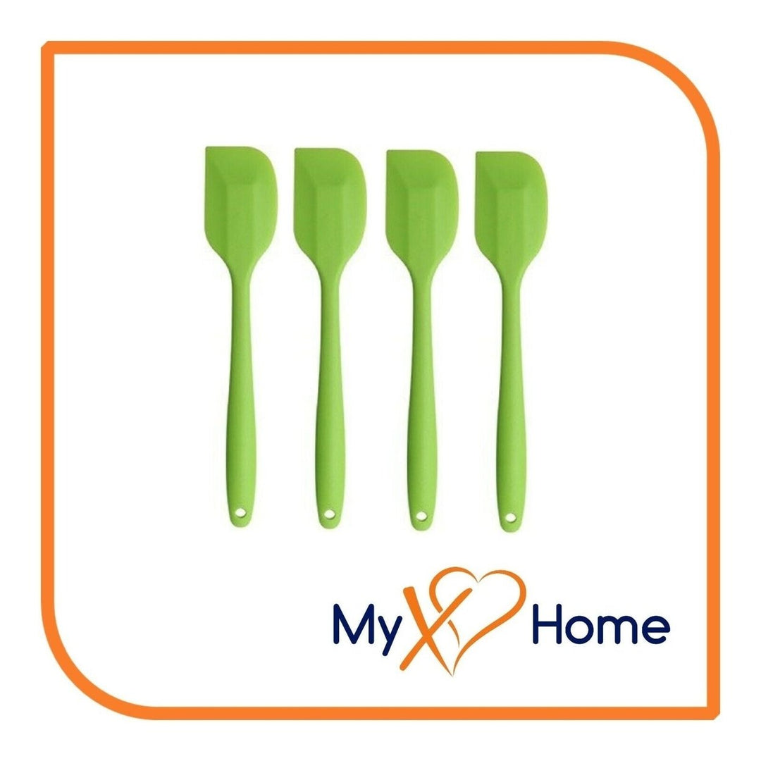 8" Green Silicone Spatula by MyXOHome (1 2 4 or 6 Spatulas) Image 1