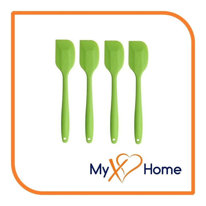 8" Green Silicone Spatula by MyXOHome (1 2 4 or 6 Spatulas) Image 1