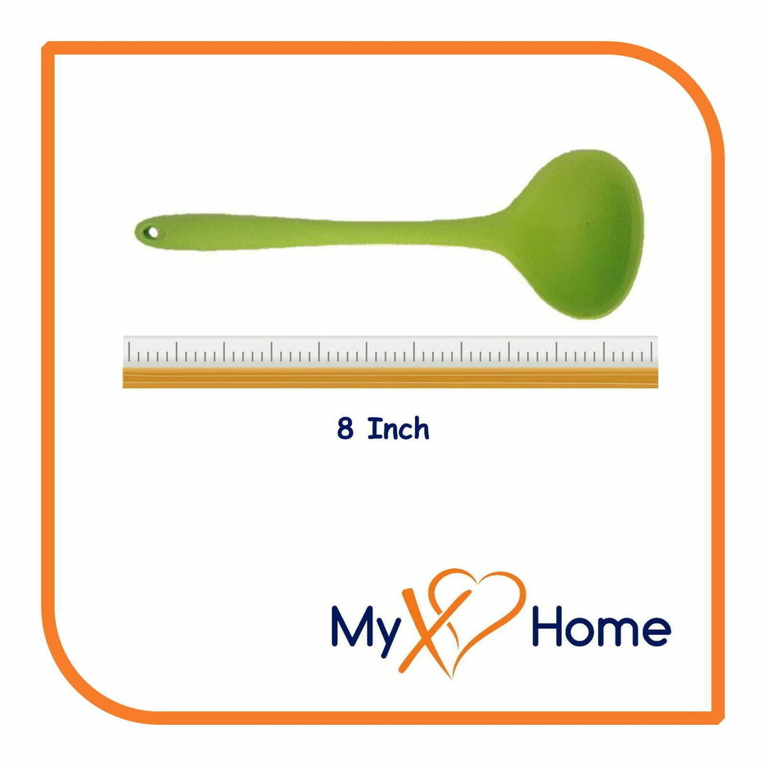 8" Green Silicone Ladle by MyXOHome (1 2 4 or 6 Ladles) Image 8