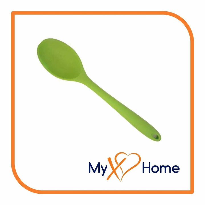 8" Green Silicone Spoon by MyXOHome (1 2 4 or 6 Spoons) Image 7