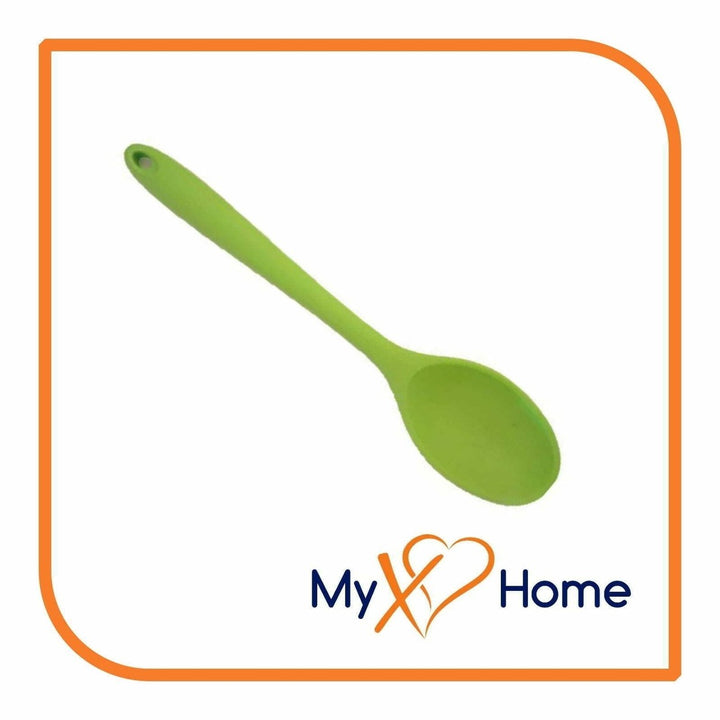 8" Green Silicone Spoon by MyXOHome (1 2 4 or 6 Spoons) Image 8