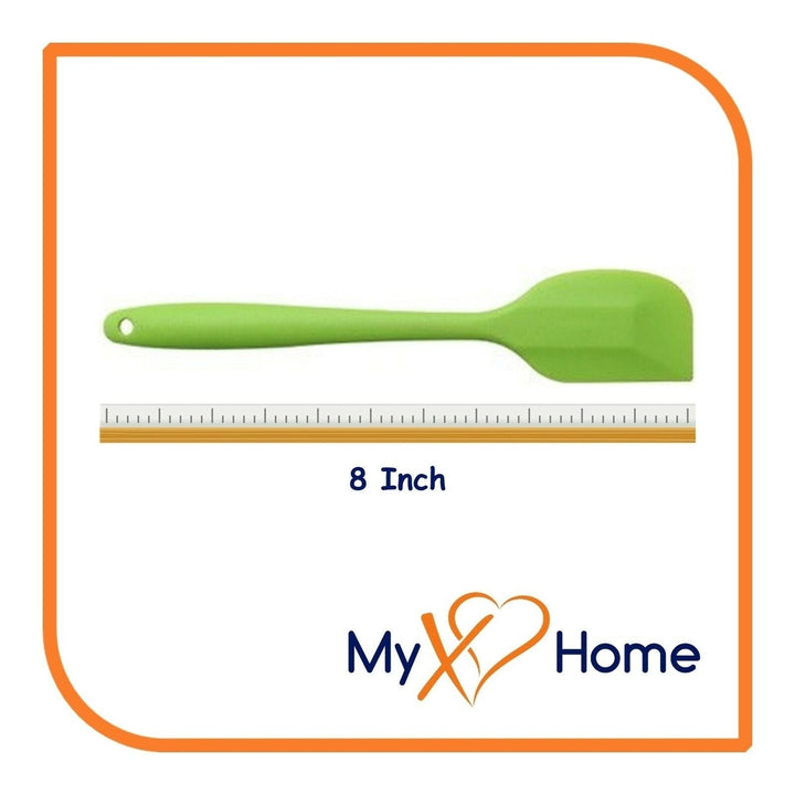 8" Green Silicone Spatula by MyXOHome (1 2 4 or 6 Spatulas) Image 9