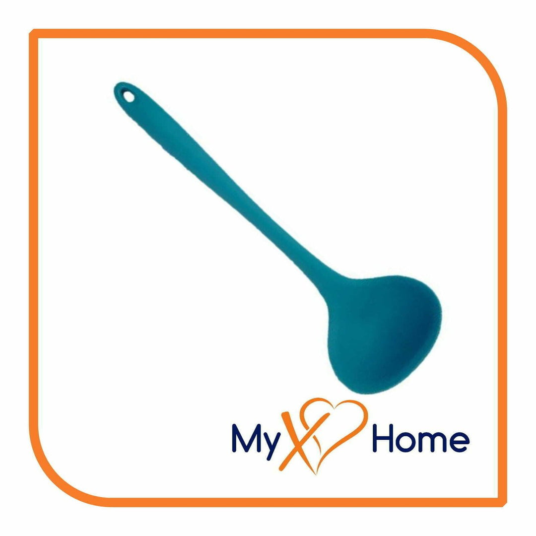 8" Light Blue Silicone Ladle by MyXOHome (1 2 4 or 6 Ladles) Image 2