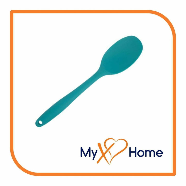 8" Light Blue Silicone Spoon by MyXOHome (1 2 4 or 6 Spoons) Image 2