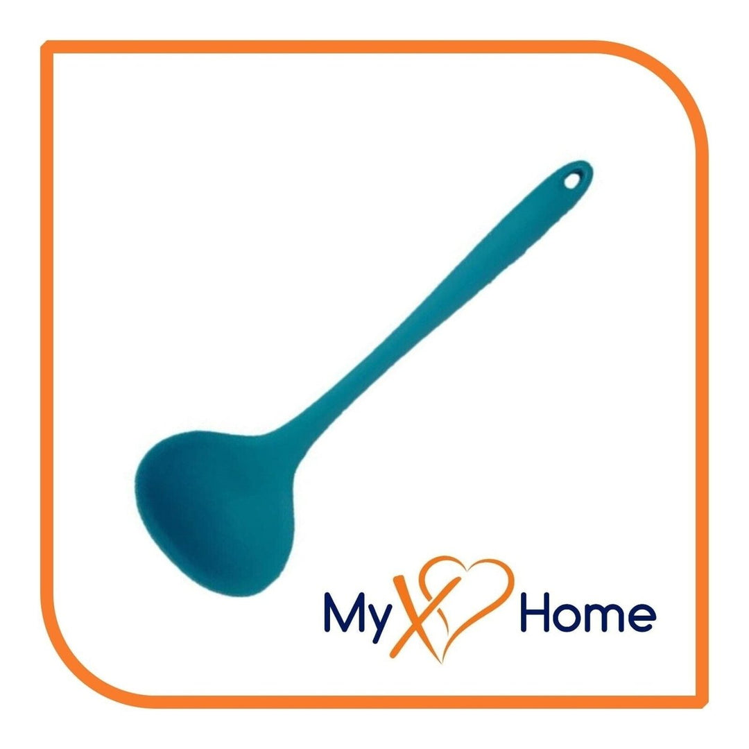 8" Light Blue Silicone Ladle by MyXOHome (1 2 4 or 6 Ladles) Image 6