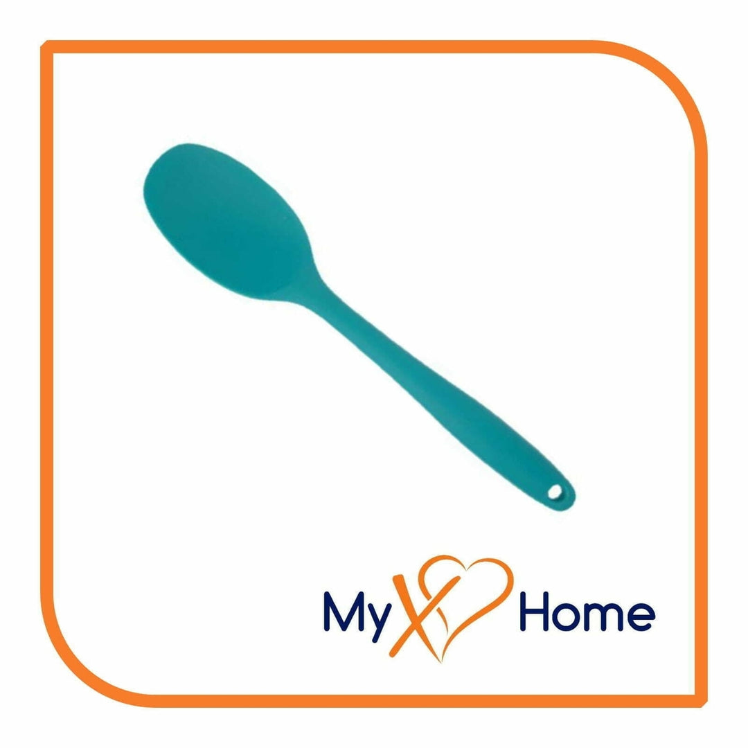 8" Light Blue Silicone Spoon by MyXOHome (1 2 4 or 6 Spoons) Image 7