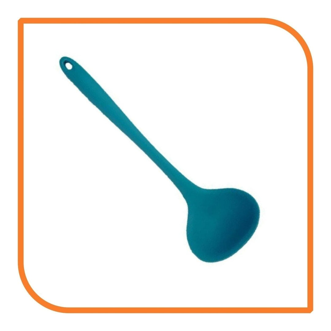 8" Light Blue Silicone Ladle by MyXOHome (1 2 4 or 6 Ladles) Image 9