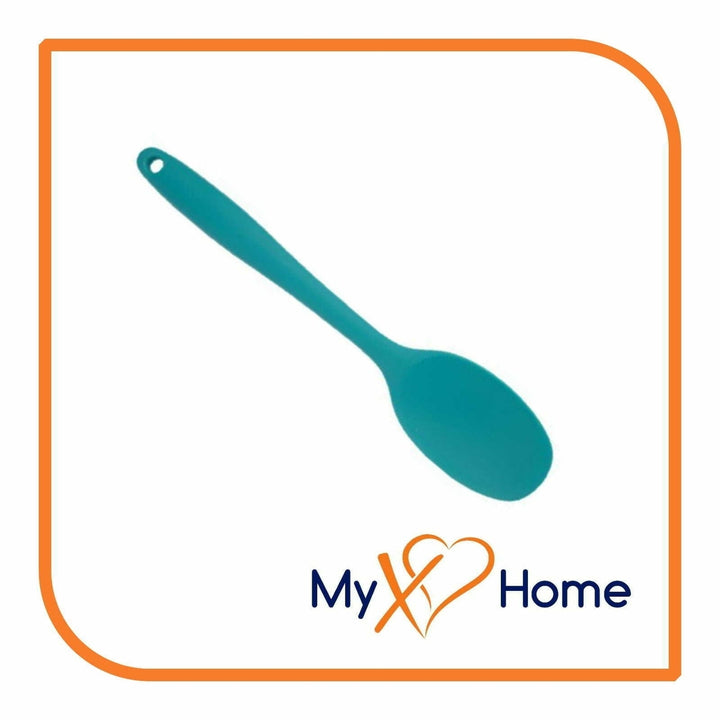 8" Light Blue Silicone Spoon by MyXOHome (1 2 4 or 6 Spoons) Image 8