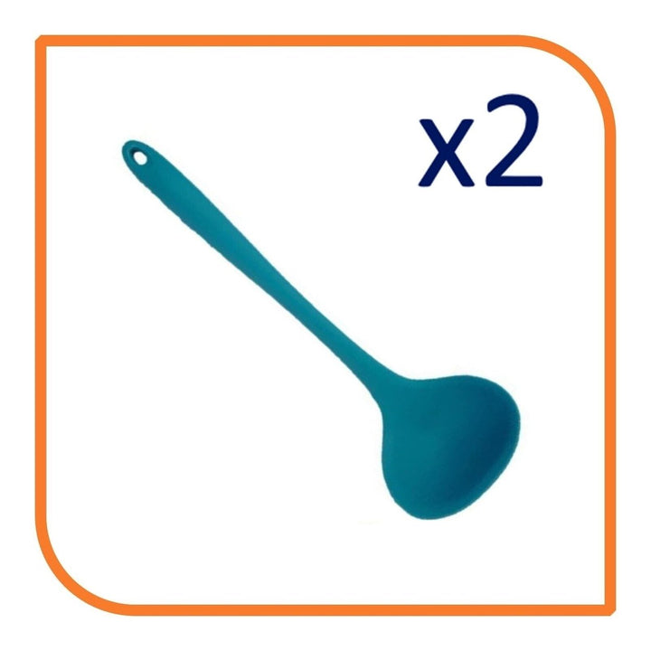 8" Light Blue Silicone Ladle by MyXOHome (1 2 4 or 6 Ladles) Image 11