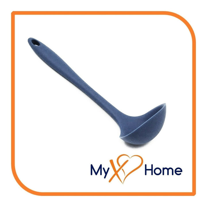 8" Navy Blue Silicone Ladle by MyXOHome (1 2 4 or 6 Ladles) Image 1