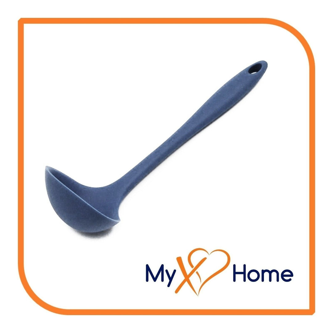 8" Navy Blue Silicone Ladle by MyXOHome (1 2 4 or 6 Ladles) Image 6