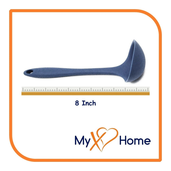 8" Navy Blue Silicone Ladle by MyXOHome (1 2 4 or 6 Ladles) Image 8