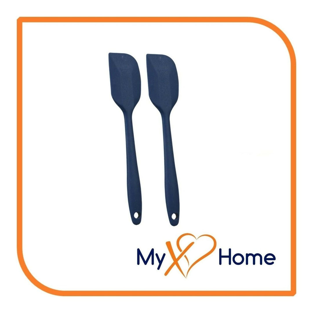 8" Navy Blue Silicone Spatula by MyXOHome (1 2 4 or 6 Spatulas) Image 3