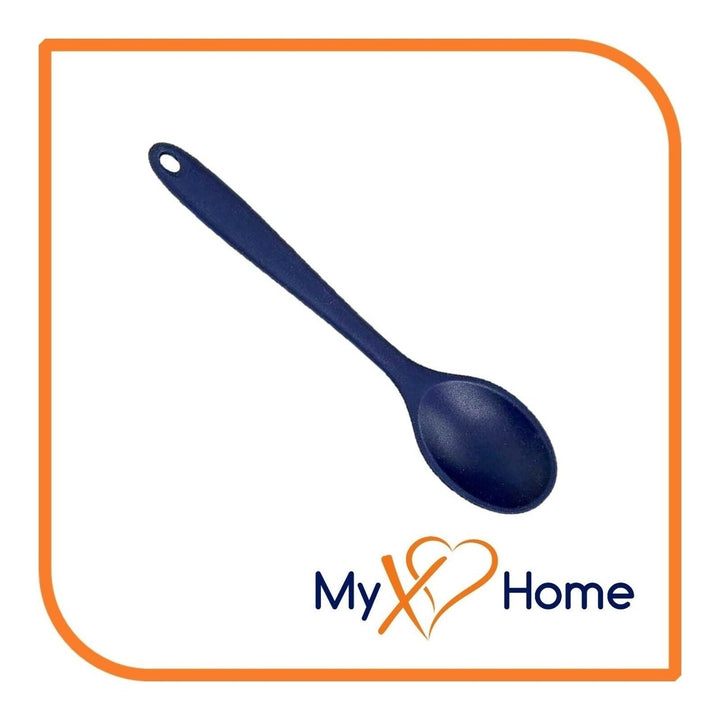 8" Navy Blue Silicone Spoon by MyXOHome (1 2 4 or 6 Spoons) Image 8