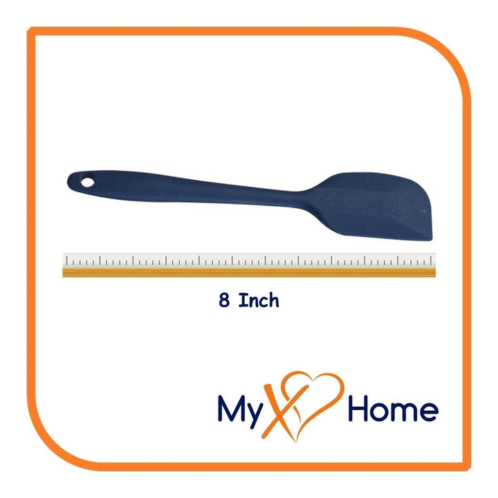 8" Navy Blue Silicone Spatula by MyXOHome (1 2 4 or 6 Spatulas) Image 9