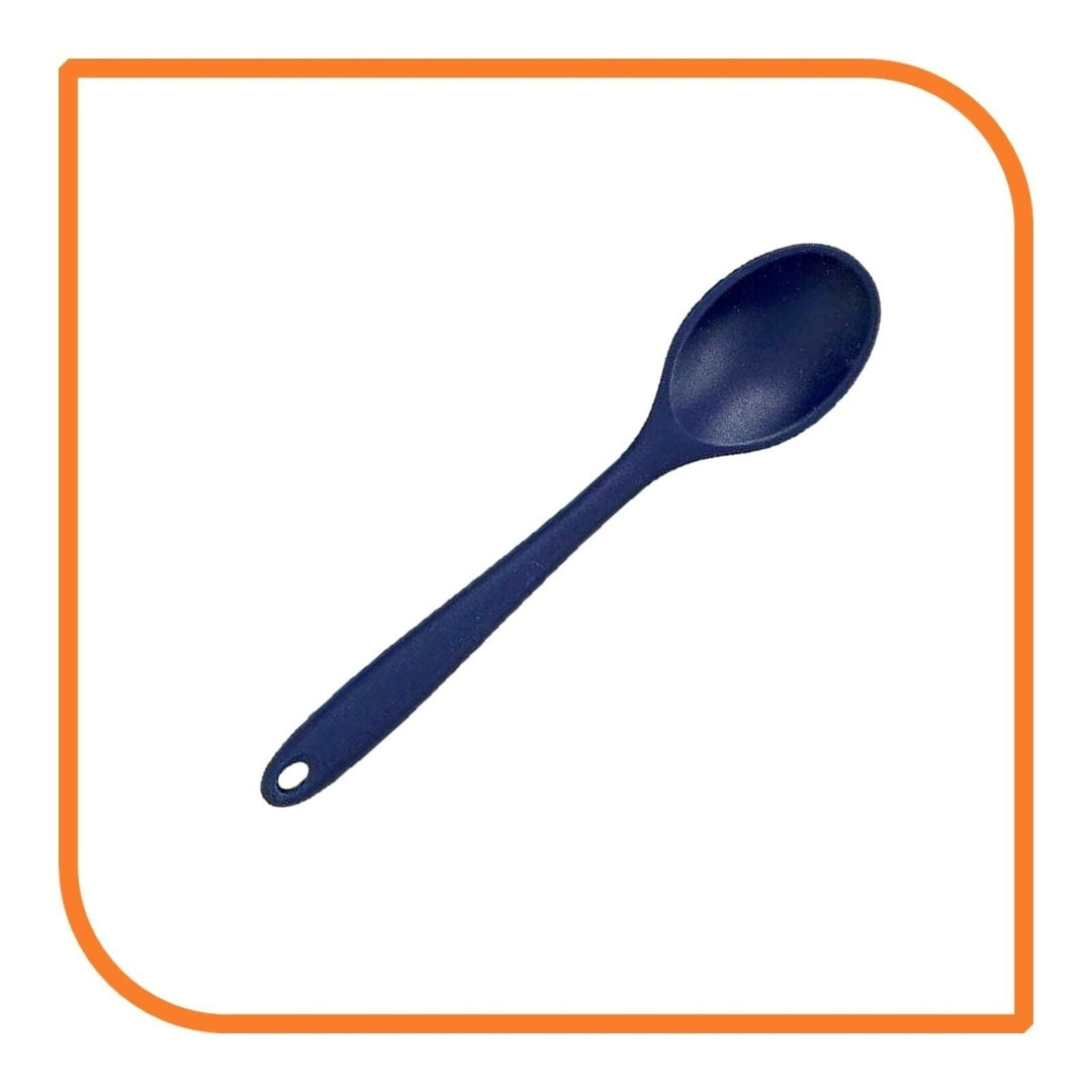 8" Navy Blue Silicone Spoon by MyXOHome (1 2 4 or 6 Spoons) Image 10