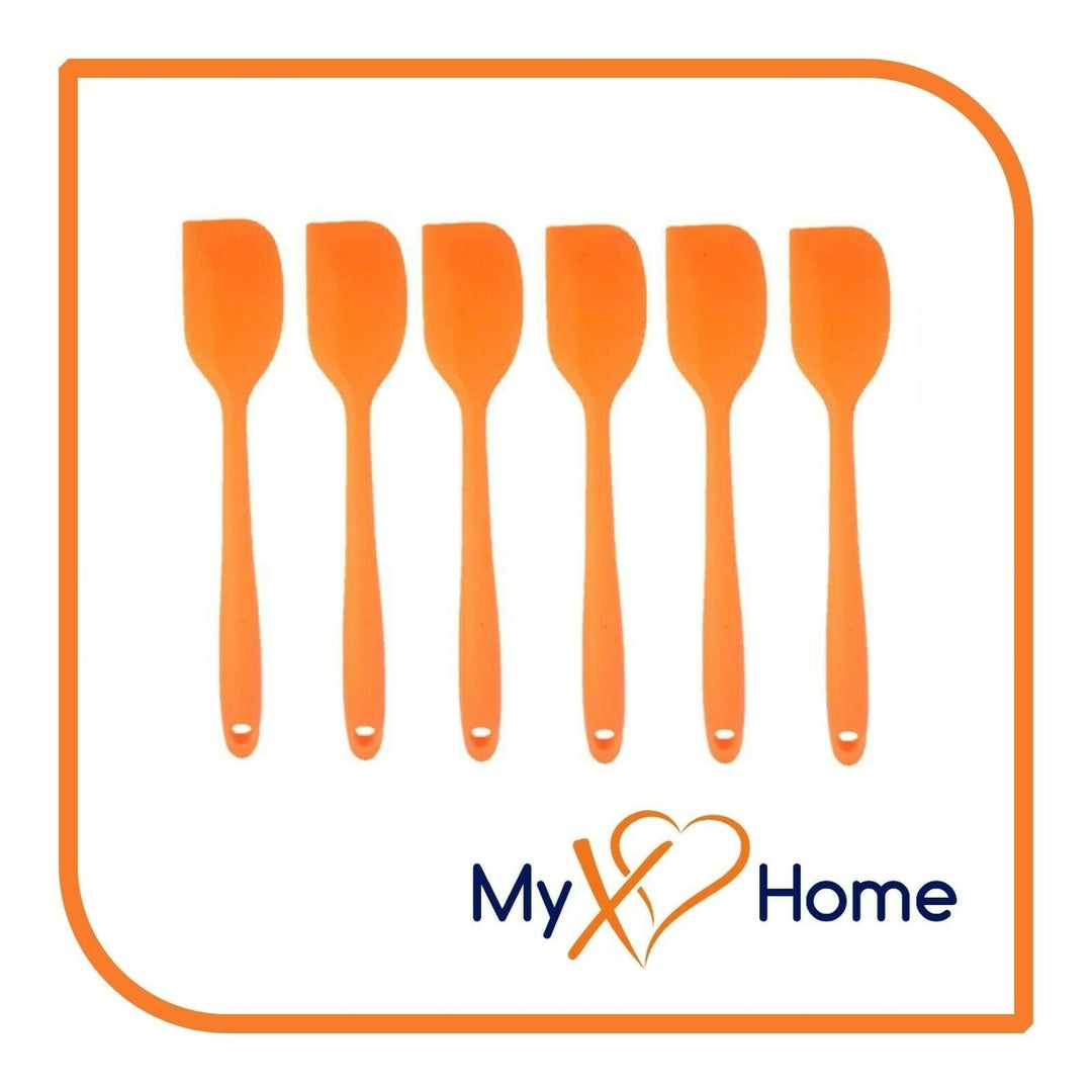 8" Orange Silicone Spatula by MyXOHome (1 2 4 or 6 Spatulas) Image 1