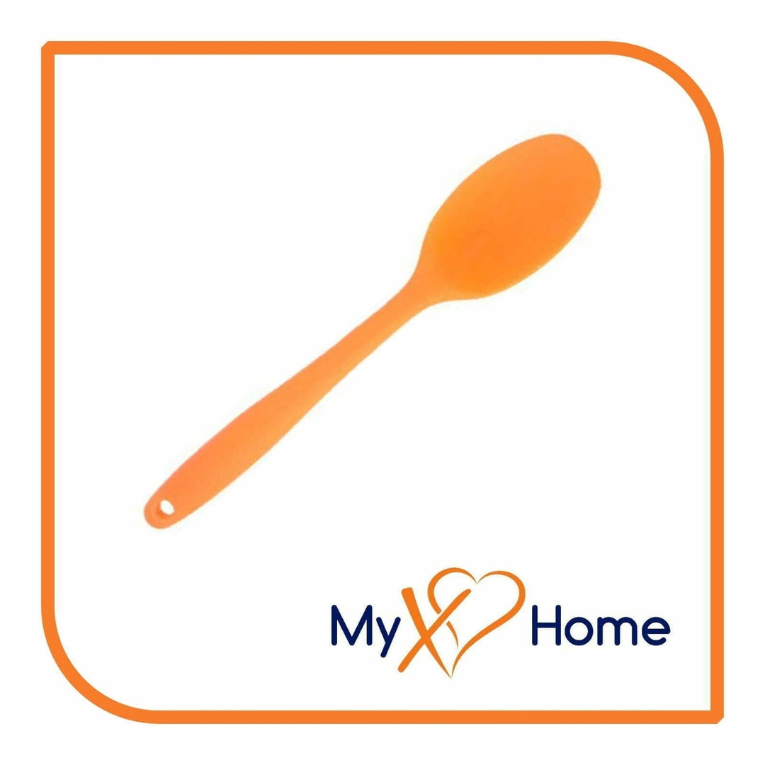 8" Orange Silicone Spoon by MyXOHome (1 2 4 or 6 Spoons) Image 2