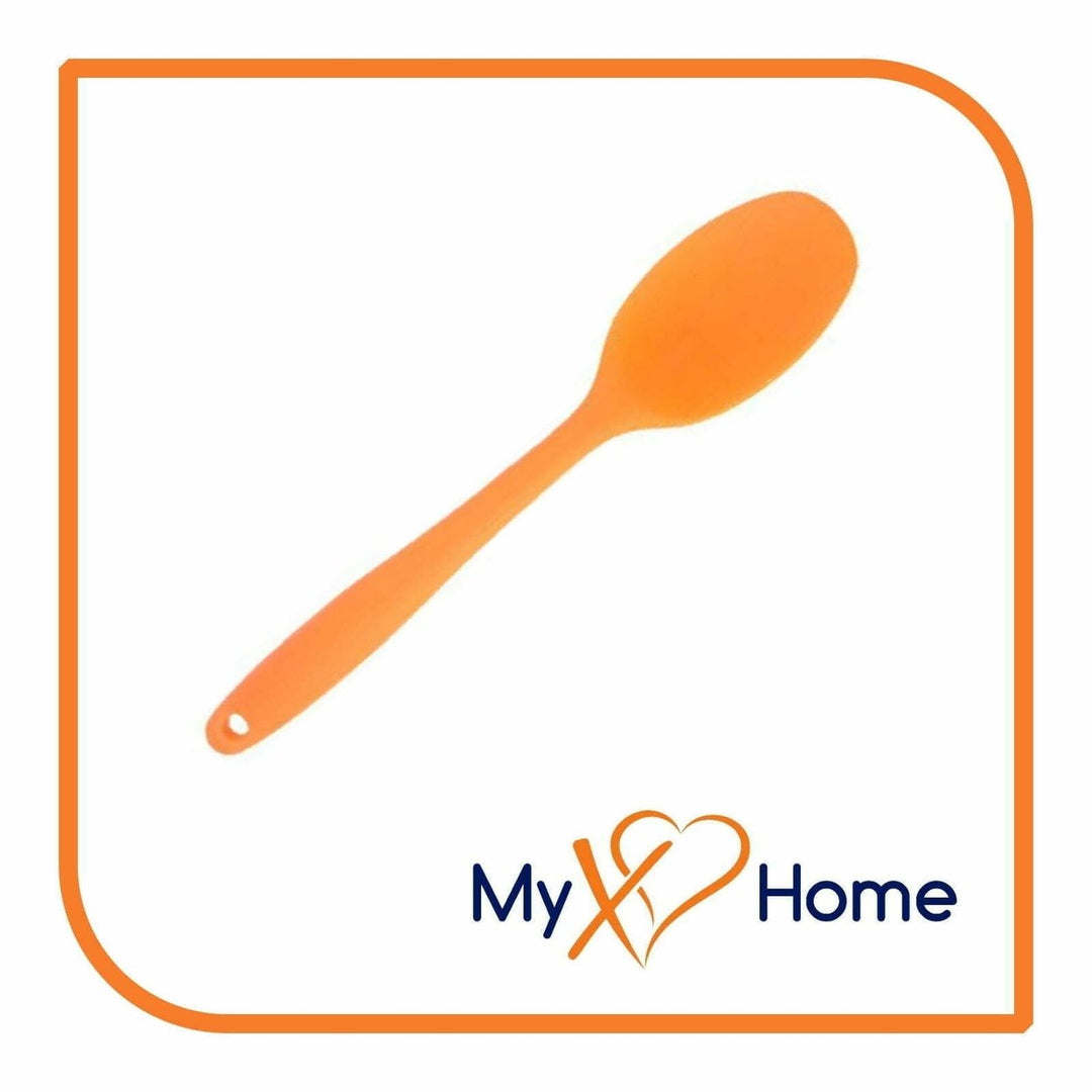 8" Orange Silicone Spoon by MyXOHome (1 2 4 or 6 Spoons) Image 1