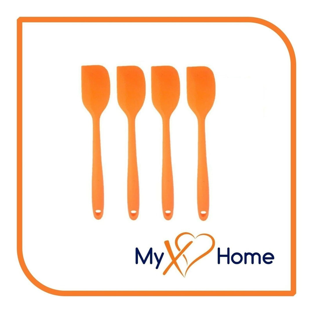 8" Orange Silicone Spatula by MyXOHome (1 2 4 or 6 Spatulas) Image 1