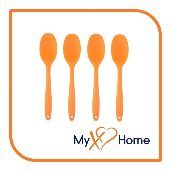 8" Orange Silicone Spoon by MyXOHome (1 2 4 or 6 Spoons) Image 4