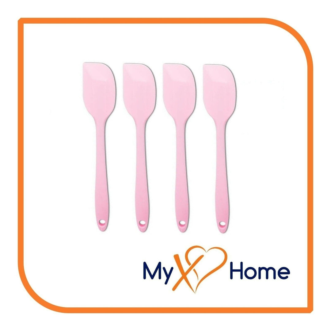 8" Pink Silicone Spatula by MyXOHome (1 2 4 or 6 Spatulas) Image 4