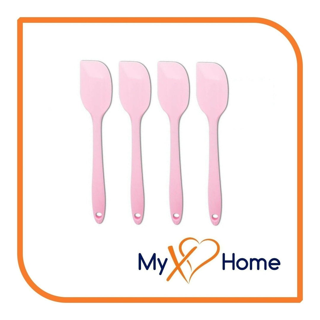 8" Pink Silicone Spatula by MyXOHome (1 2 4 or 6 Spatulas) Image 1