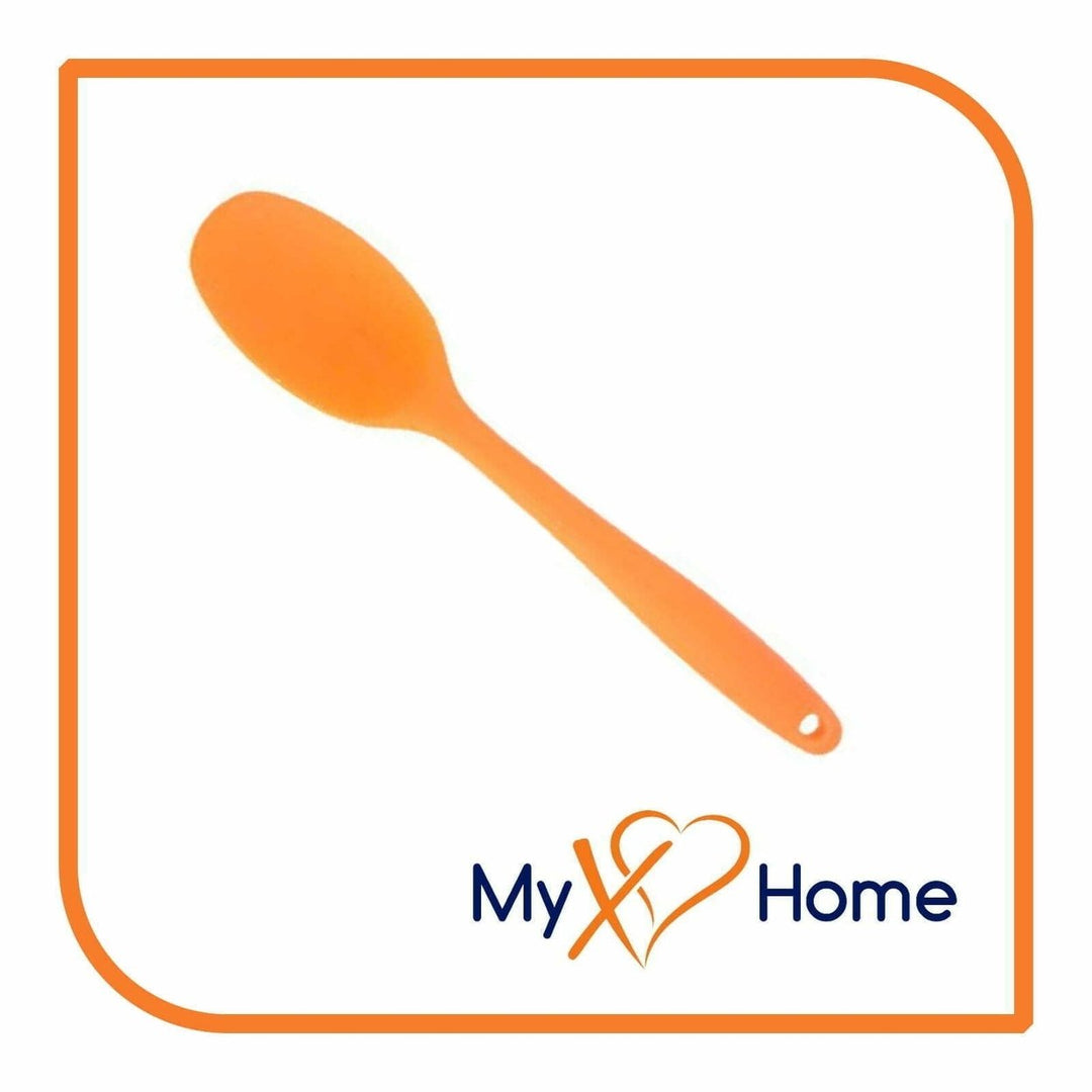 8" Orange Silicone Spoon by MyXOHome (1 2 4 or 6 Spoons) Image 7