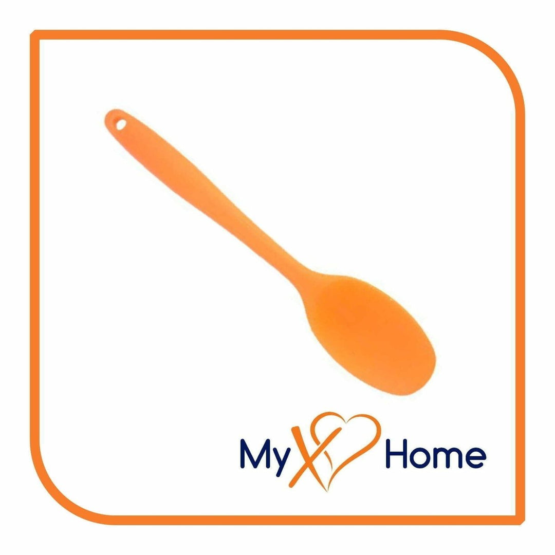 8" Orange Silicone Spoon by MyXOHome (1 2 4 or 6 Spoons) Image 8