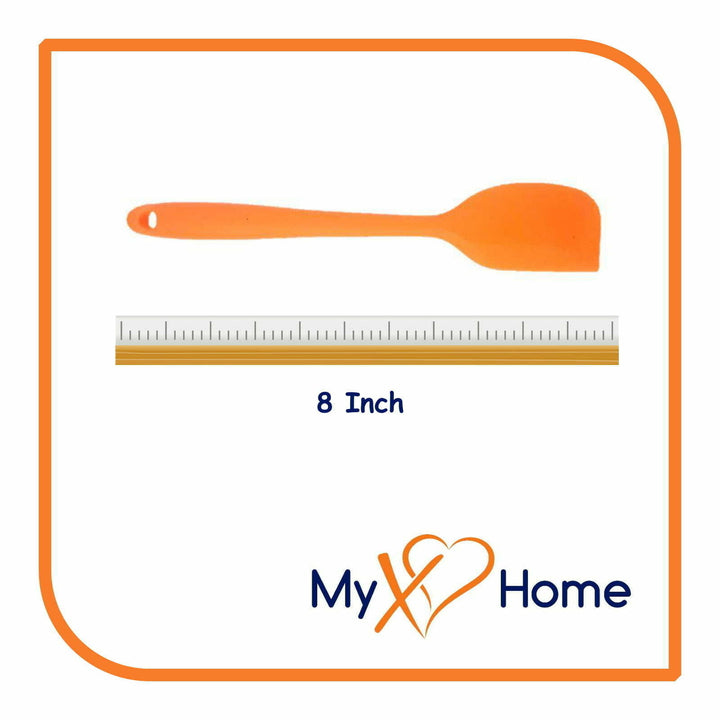 8" Orange Silicone Spatula by MyXOHome (1 2 4 or 6 Spatulas) Image 9