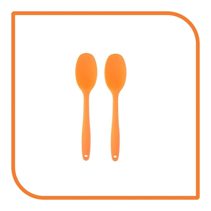 8" Orange Silicone Spoon by MyXOHome (1 2 4 or 6 Spoons) Image 12