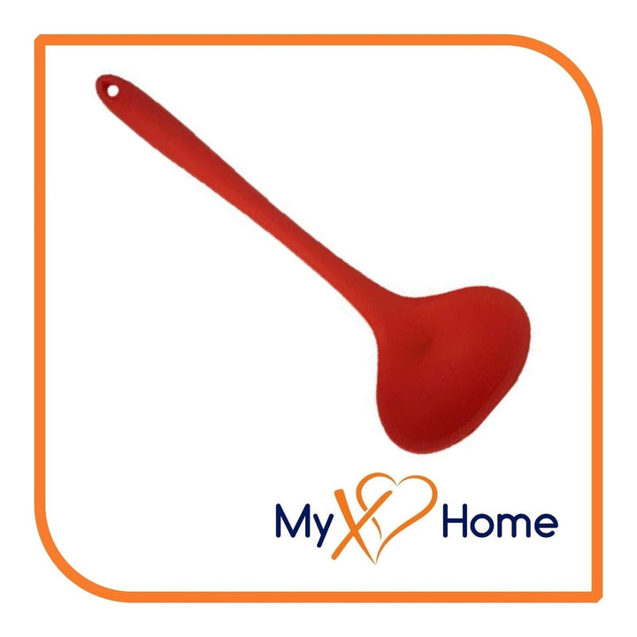 8" Red Silicone Ladle by MyXOHome (1 2 4 or 6 Ladles) Image 2