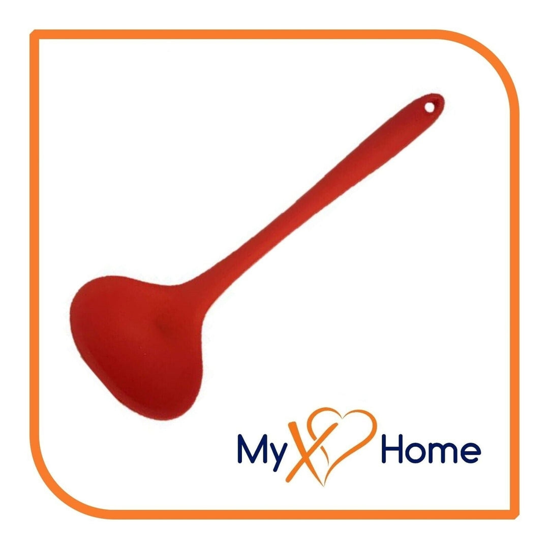 8" Red Silicone Ladle by MyXOHome (1 2 4 or 6 Ladles) Image 6