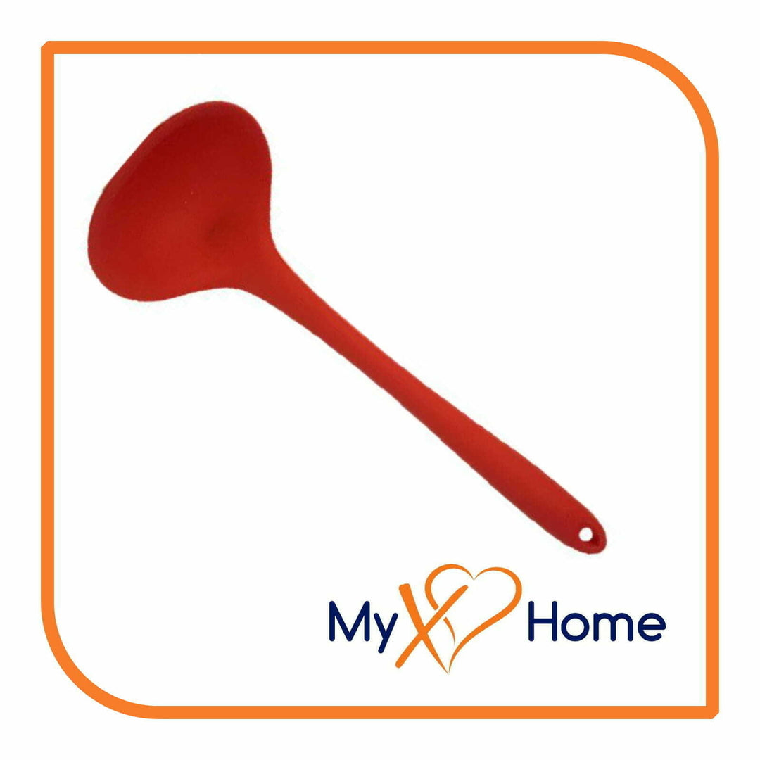 8" Red Silicone Ladle by MyXOHome (1 2 4 or 6 Ladles) Image 7