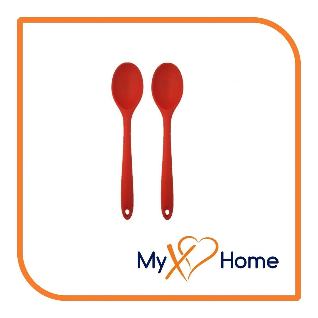 8" Red Silicone Spoon by MyXOHome (1 2 4 or 6 Spoons) Image 3