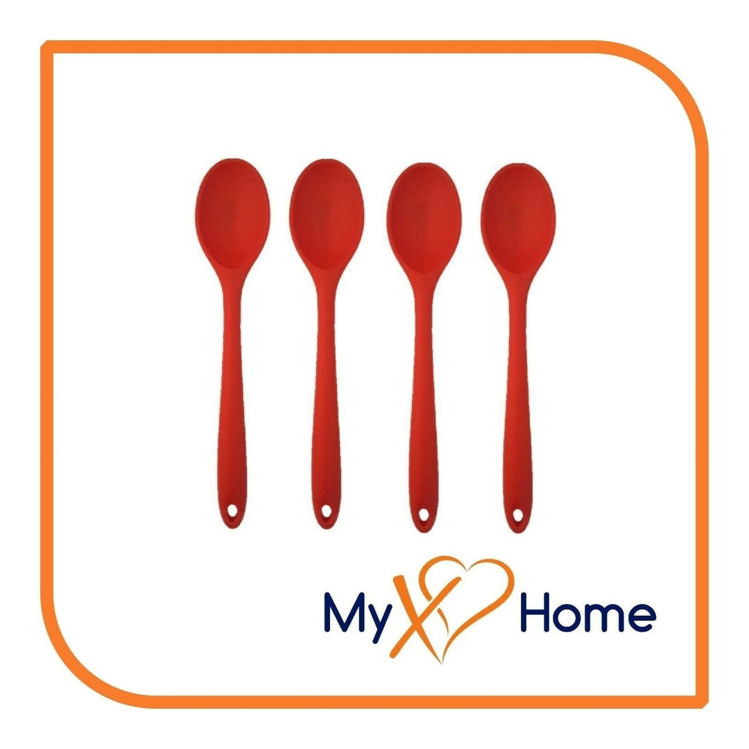 8" Red Silicone Spoon by MyXOHome (1 2 4 or 6 Spoons) Image 4