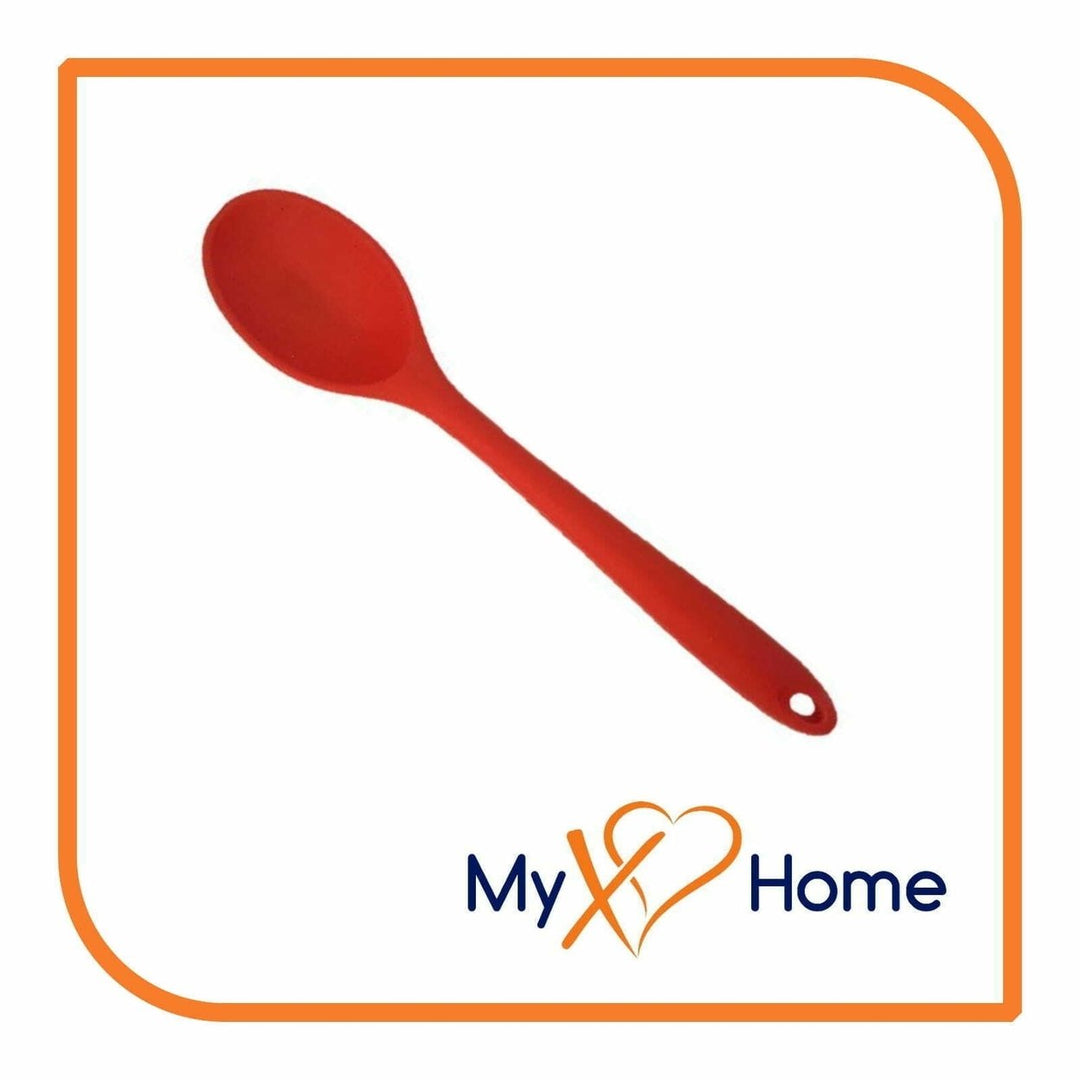 8" Red Silicone Spoon by MyXOHome (1 2 4 or 6 Spoons) Image 7