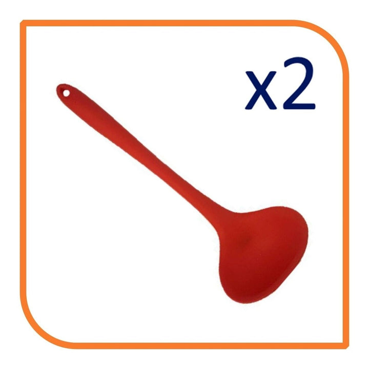 8" Red Silicone Ladle by MyXOHome (1 2 4 or 6 Ladles) Image 11