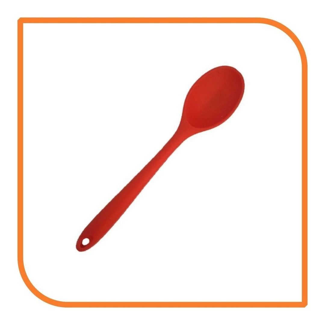 8" Red Silicone Spoon by MyXOHome (1 2 4 or 6 Spoons) Image 10