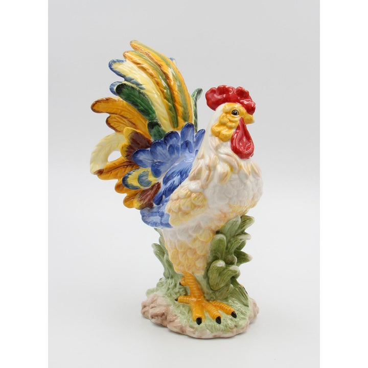 Ceramic Blue Rooster Figurine 7.5x5.5x10.875 Kitchen Farmhouse Gift Image 6